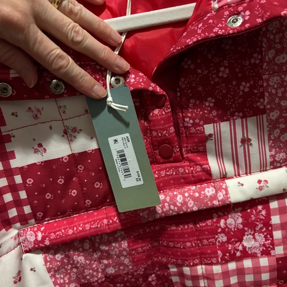 Altar'd State Red and White Quilted Puffer Jacket - Picture 8 of 12